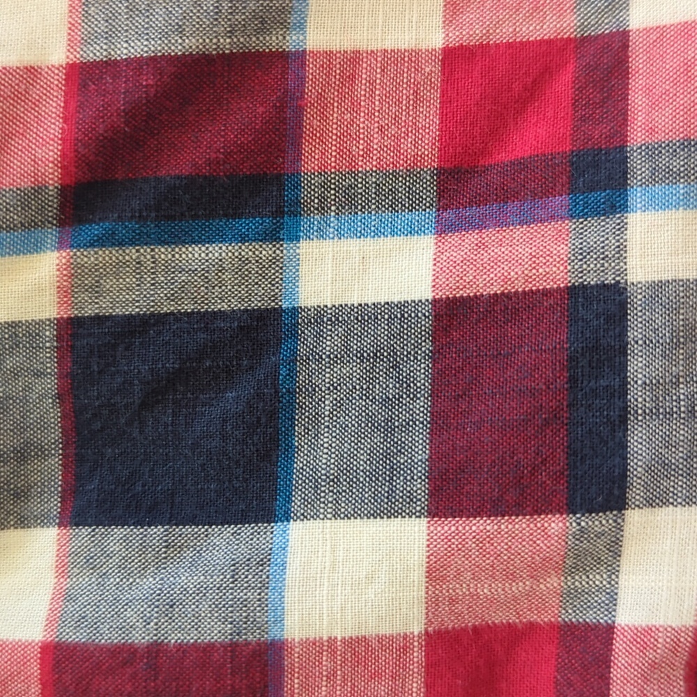 Baby Gap Plaid Lined Long Sleeve Button Down Shirt Toddler 18-24 Months Red Blue - Picture 9 of 12